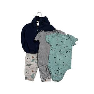 Carter’s Dinosaur Boy Hoodie, Jogger, bodysuit set size 24M